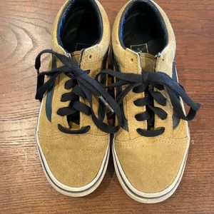 Vans boys tan suede skate shoes